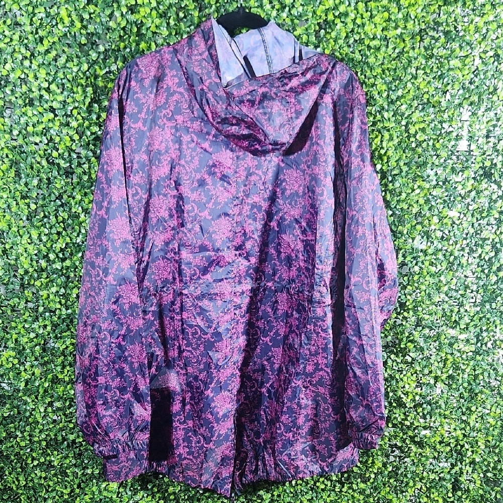 Chic Pink and Black Utility Jacket with Full-Length Zipper - Picture 5 of 16